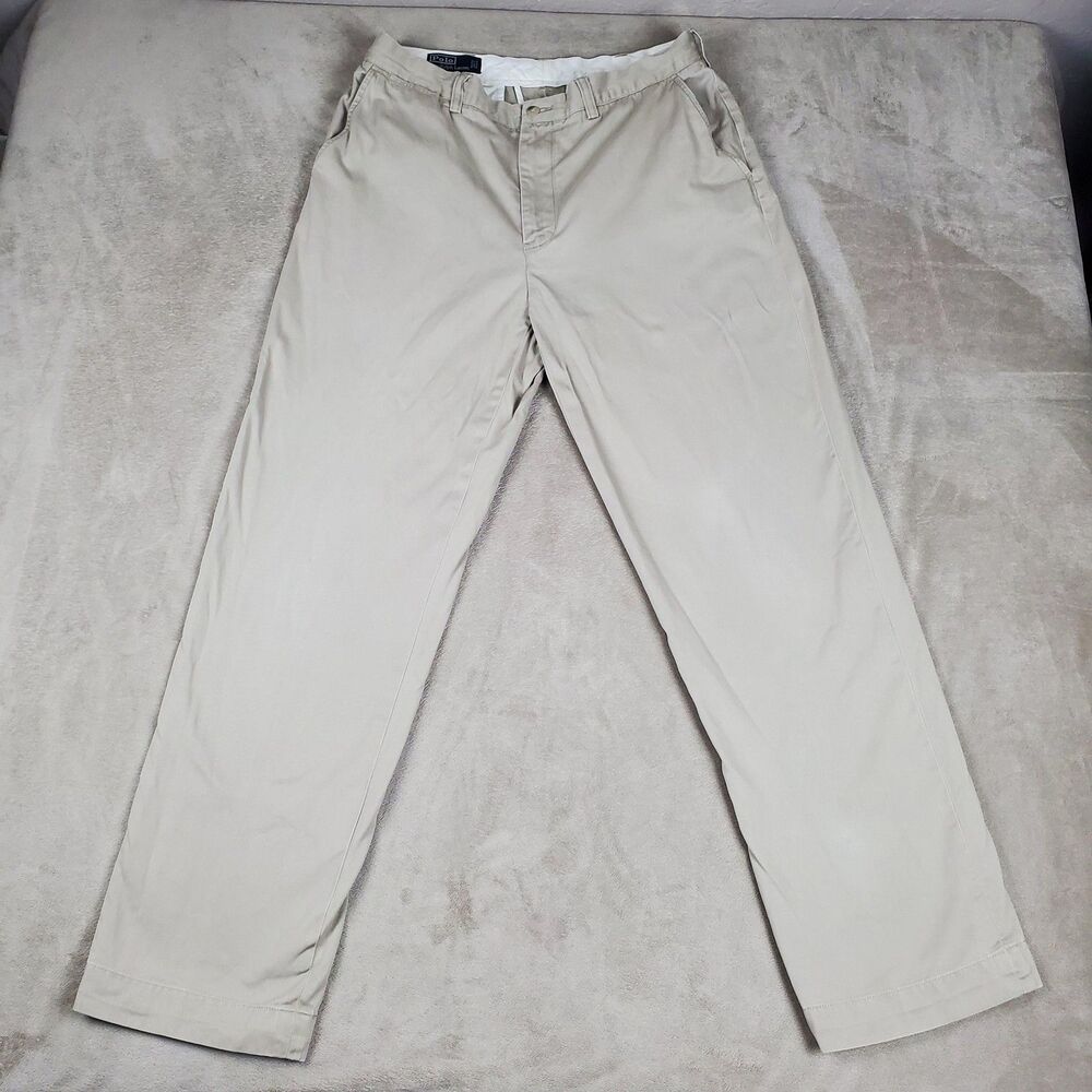 Polo Ralph Lauren Pants Mens 34x32 Beige Prospect Pant Classic Fit Cotton Chino